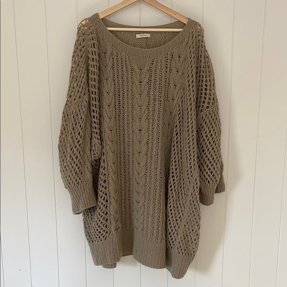 Ryan Roche 100% Cashmere Fisherman Sweater